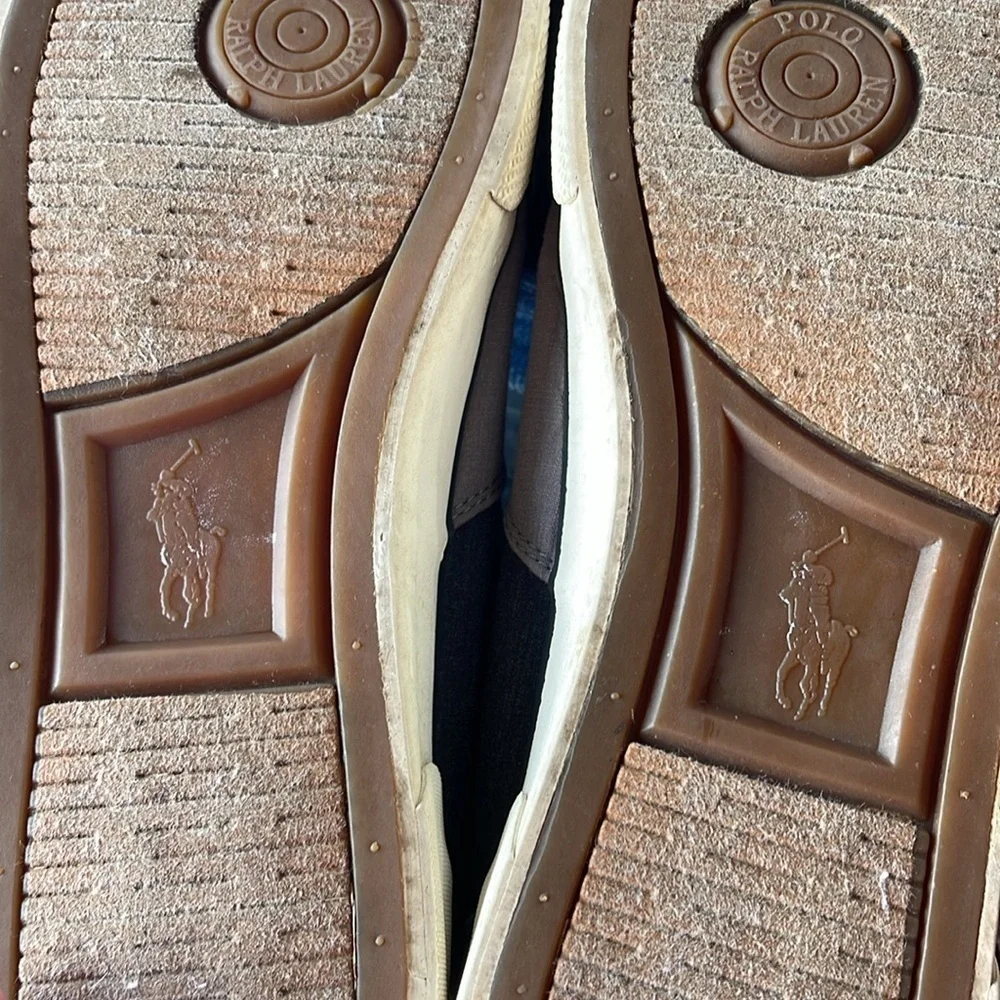 Polo Ralph Lauren Shoes men’s size 12D two-tone gray with Polo pony emblem‎ .